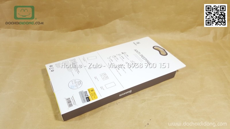 Miếng dán cường lực chống nhìn trộm iPhone 8 Baseus full màn hình