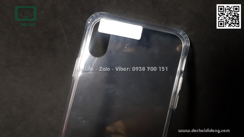 Ốp lưng iPhone X Likgus lưng kính viền trong chống sốc