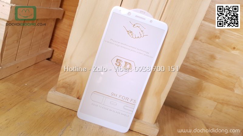 Miếng dán cường lực full màn hình Oppo F5 Zacase full keo