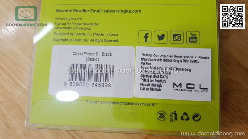 Ốp lưng iPhone XS Ringke Onyx vân kim loại