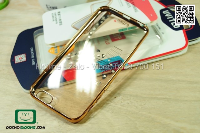 Ốp lưng iPhone 6 Uyitlo dẻo cao cấp đính đá hình con chim