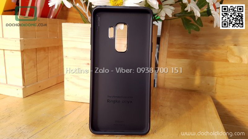 Ốp lưng Samsung S9 Plus Ringke Onyx vân kim loại