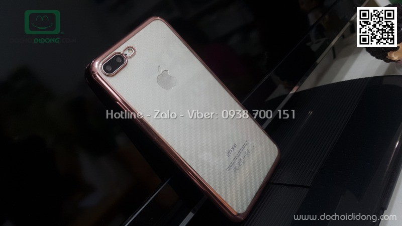 Ốp lưng iPhone 7 8 Plus Benks Magic Glitz dẻo trong viền màu