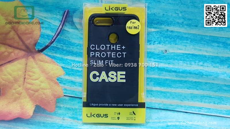 Ốp lưng OPPO Realme 2 Likgus chống sốc vân kim loại