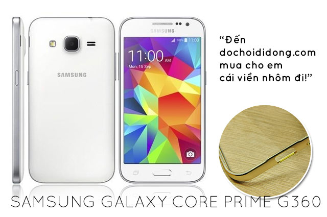 Ốp viền Samsung Galaxy Core Prime G360 nhôm phay