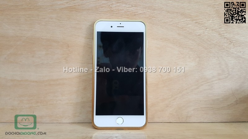Ốp lưng iPhone 8 Plus viền nhôm lưng tráng gương