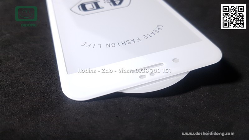 Miếng dán cường lực iPhone 7 8 Plus full màn hình Qii keo mềm