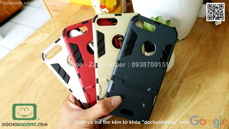 Ốp lưng iPhone 7 Plus Iron Man chống sốc có chống lưng