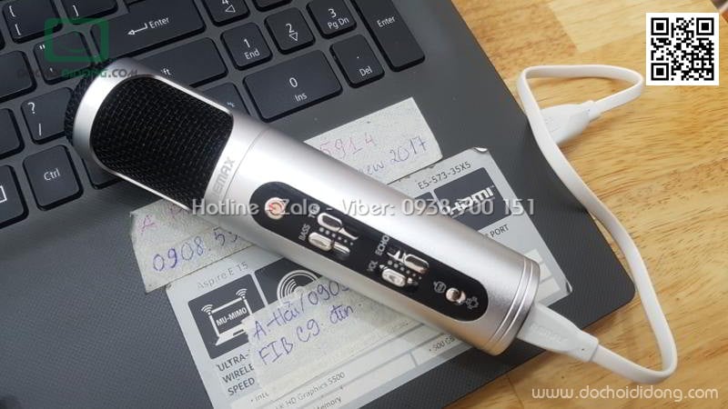 Micro karaoke Remax K02 cho điện thoại máy tính bảng và PC