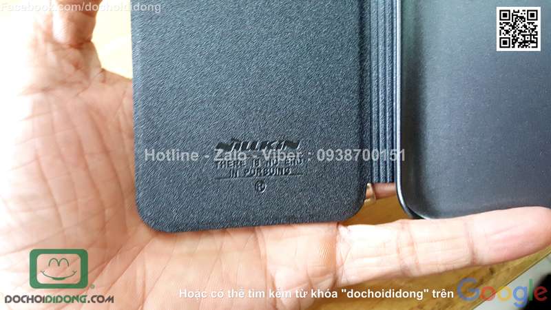 Bao da Samsung Galaxy E5 Nillkin Sparkle vân nhám