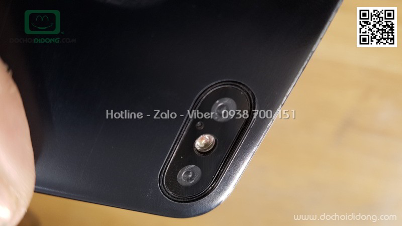 Miếng dán cường lực dẻo full mặt lưng iPhone X hở táo