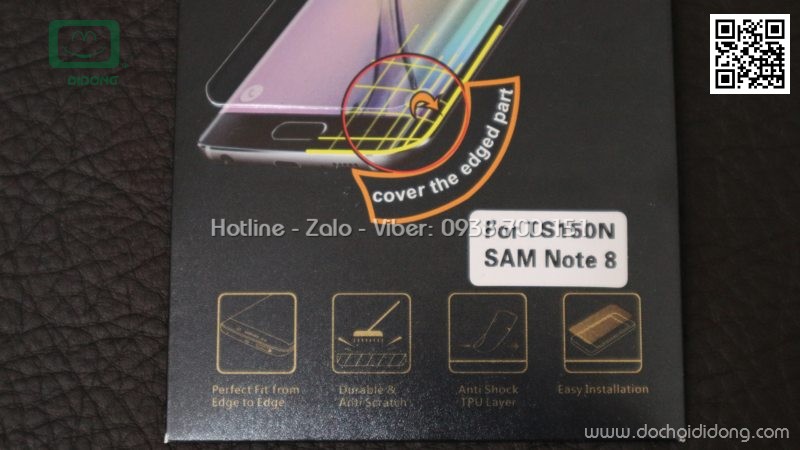 Miếng dán full màn hình Samsung Note 8 Vmax TPU