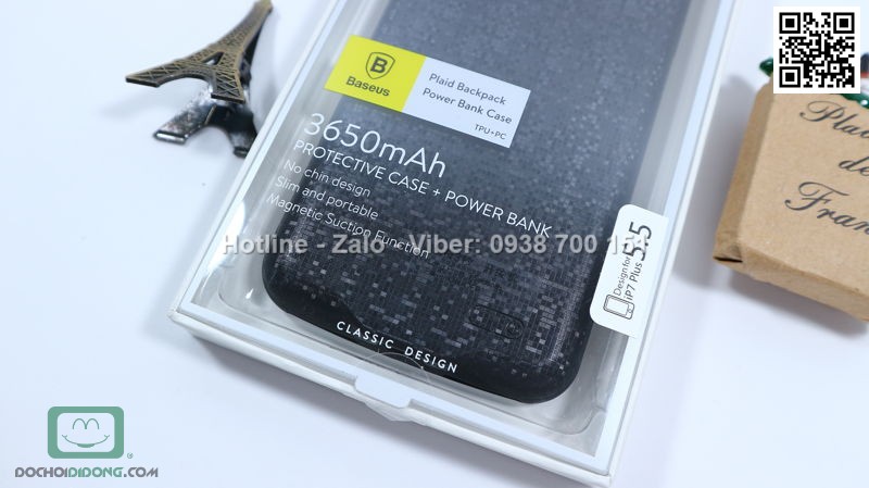 Ốp lưng sạc dự phòng iPhone 7 Plus Baseus 3650mAh