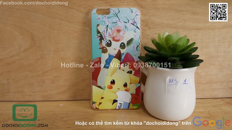 Ốp lưng iPhone 6 6s Plus Pokemon Go dẻo viền trong