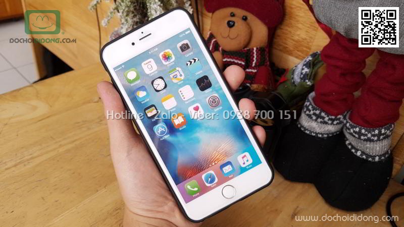 Ốp lưng iPhone 6 6S PLus Hojar lưng kính cường lực viền mềm