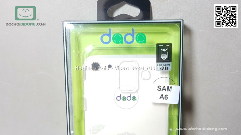 Ốp lưng Samsung A6 2018 Dada dẻo trong siêu mỏng