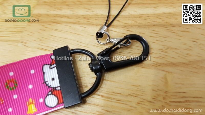 Dây đeo điện thoại, chìa khóa hoạt hình có móc khóa