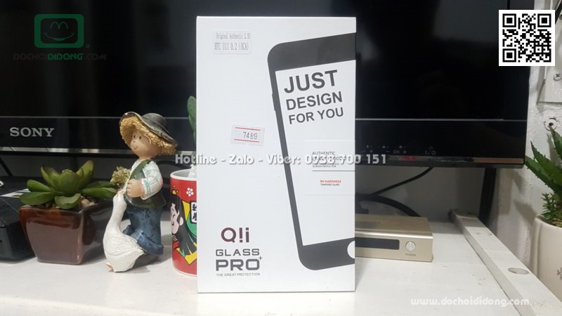 Miếng dán cường lực HTC U11 Qii keo mềm