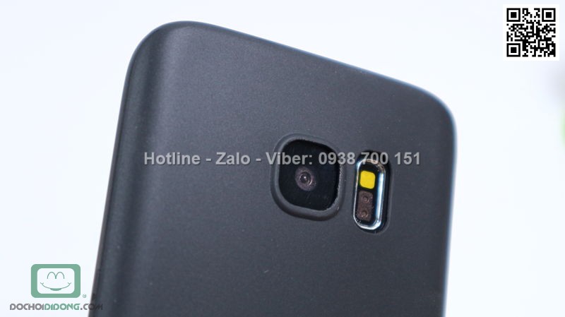 Ốp lưng Samsung Galaxy S7 dẻo nhám đen siêu mỏng bảo vệ camera