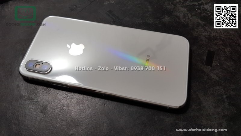 Miếng dán full lưng iPhone X XS Aurora đổi màu