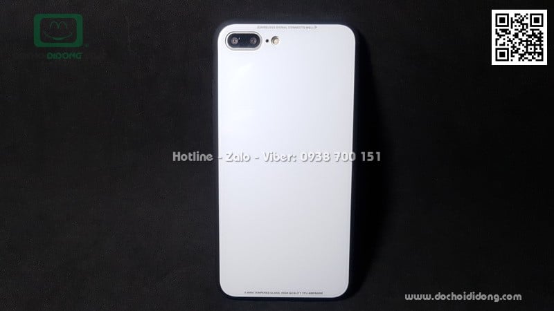 Ốp lưng iPhone 7 8 Plus Sulada lưng kính cường lực viền mềm