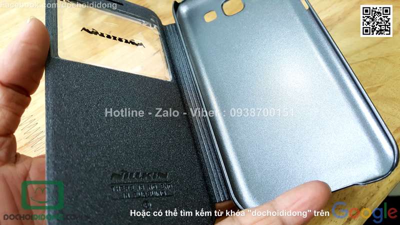 Bao da Samsung Galaxy E5 Nillkin Sparkle vân nhám