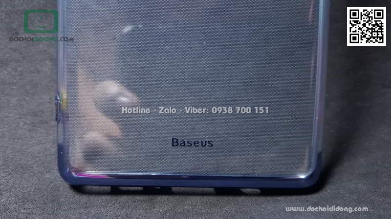 Ốp lưng Samsung Note 9 Baseus Glitter trong suốt viền màu