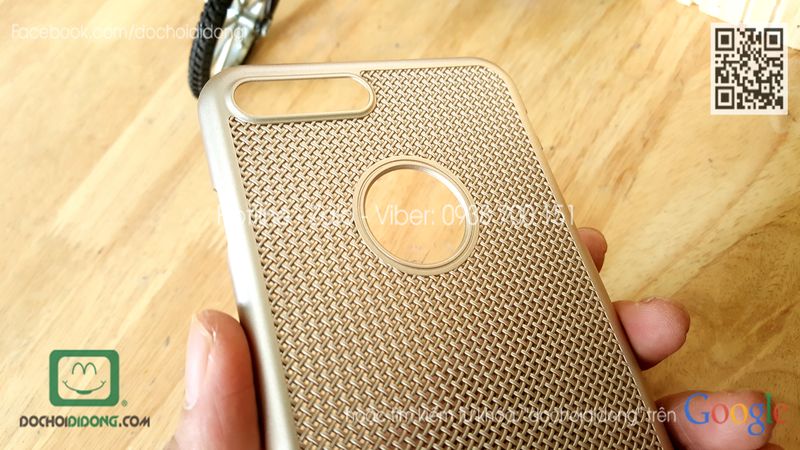 Ốp lưng iPhone 7 Plus Loopee lưng lưới chống nóng