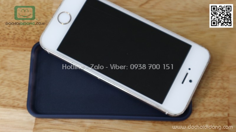 Ốp lưng iPhone 5 5S SE dẻo vân vải bố