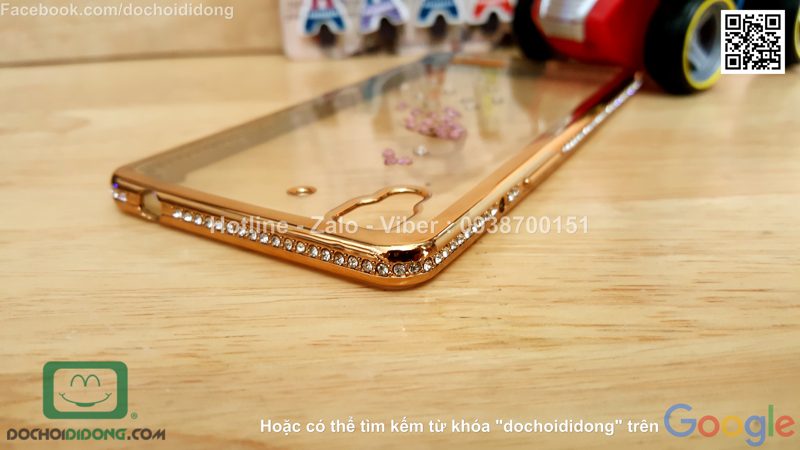 Ốp lưng Oppo R7 đính đá hình con công