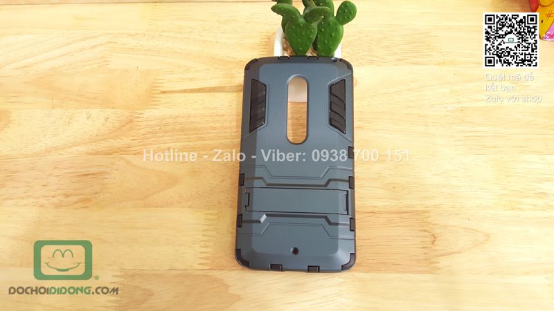 Ốp lưng Motorola Moto X Play  Iron Man chống sốc có chống lưng