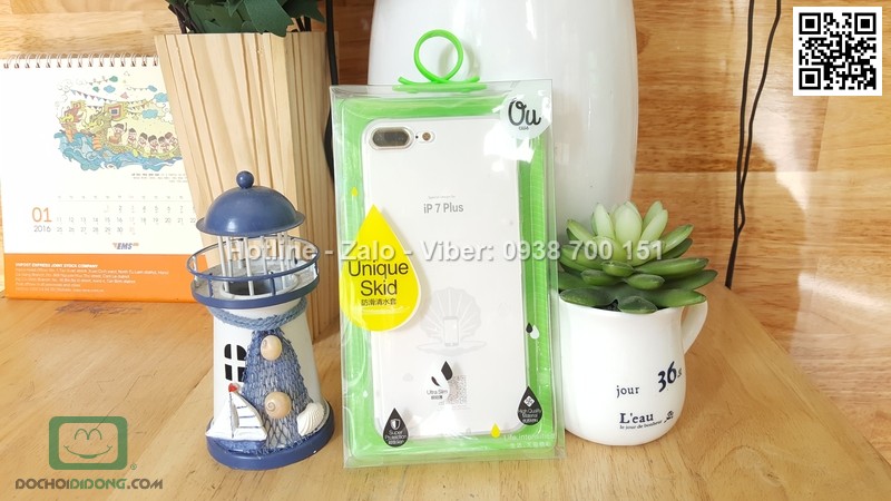 Ốp lưng iPhone 8 Plus Ou dẻo trong siêu mỏng