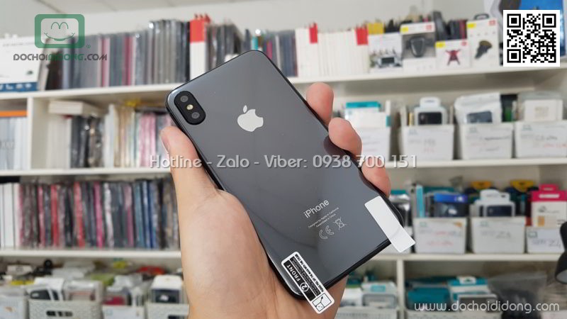 Miếng dán mặt lưng iPhone X trong suốt