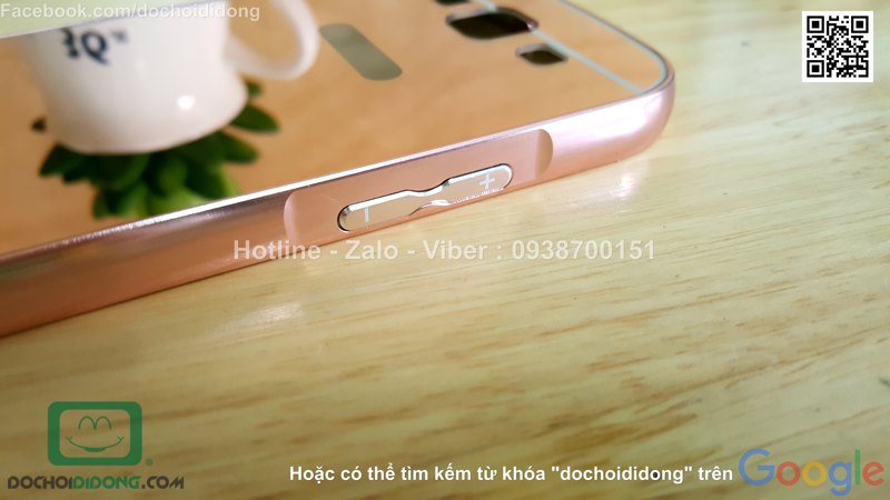 Ốp lưng Samsung Galaxy S3 viền nhôm lưng tráng gương