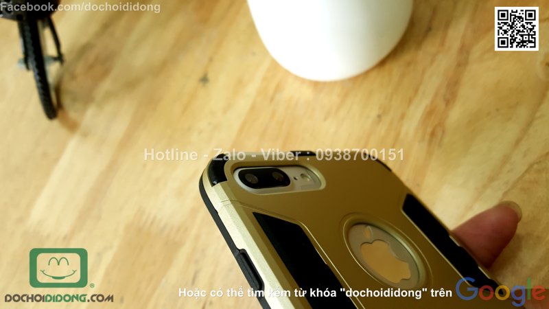 Ốp lưng iPhone 8 Plus Iron Man chống sốc có chống lưng