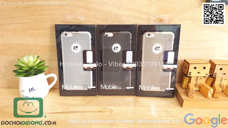 Ốp lưng iPhone 6 6s Plus Loopee lưng lưới chống nóng