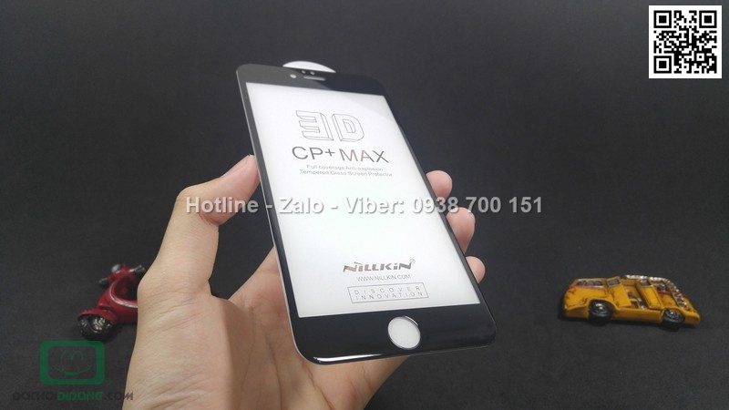 Miếng dán cường lực iPhone 6 6s Plus Nillkin 3D CP Max full màn hình 9H