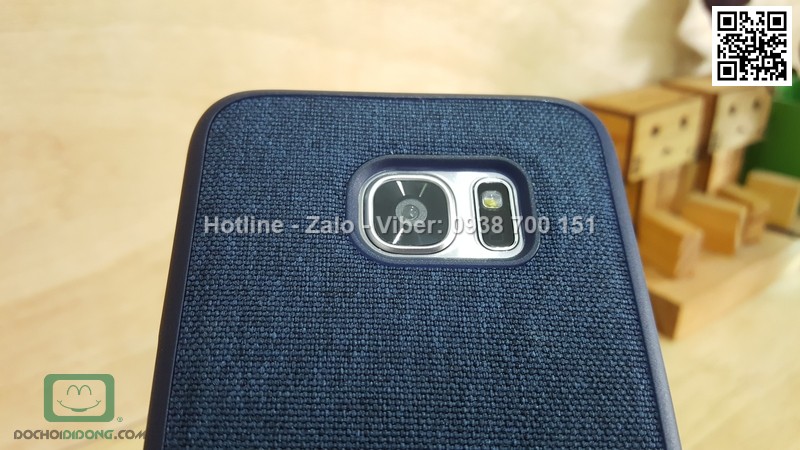 Ốp lưng Samsung Galaxy S7 Edge dẻo vân vải bố