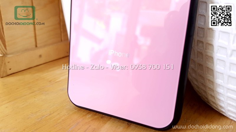 Ốp lưng iPhone X XS Hojar lưng kính cường lực viền mềm