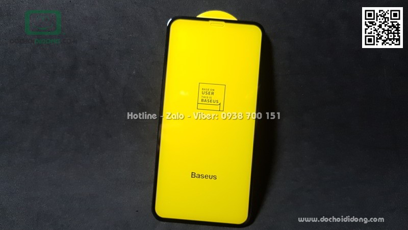 Miếng dán cường lực iPhone XR Baseus full màn hình