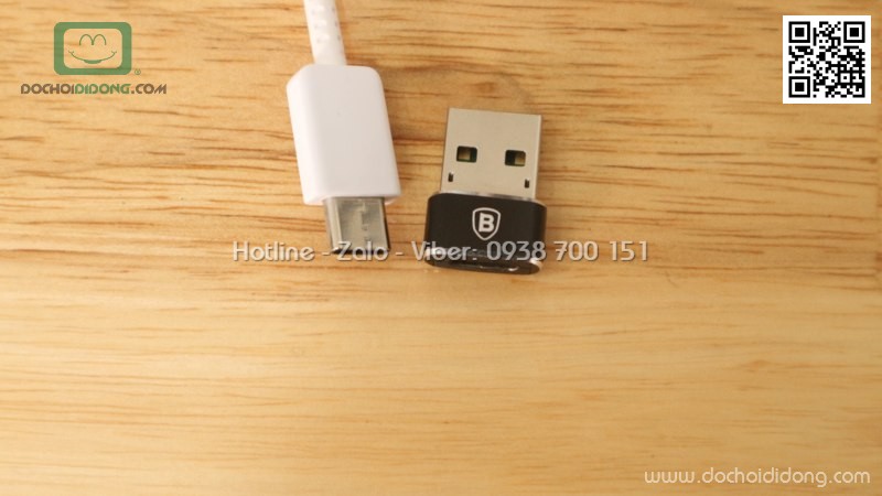 Đầu chuyển Type C sang USB Baseus