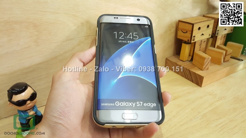 Ốp lưng Samsung Galaxy S7 Edge Likgus chống sốc vân carbon