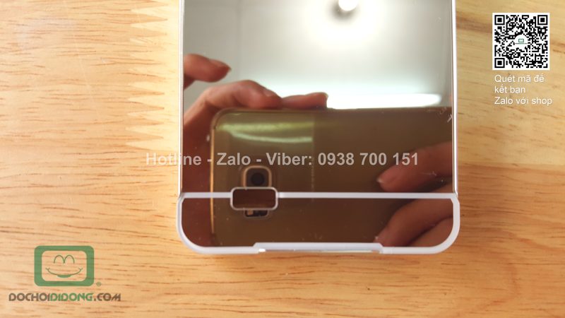 Ốp lưng OPPO Joy 3 viền nhôm lưng tráng gương