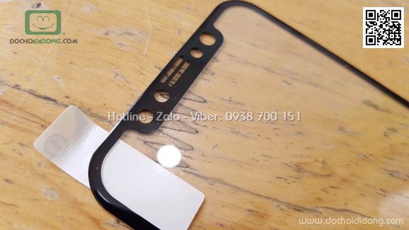 Miếng dán cường lực full màn hình iPhone X XS Baseus viền mềm 0.23mm