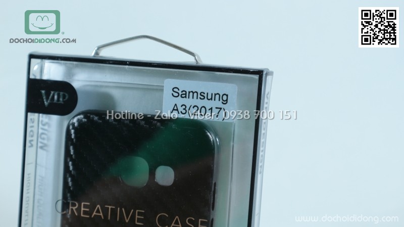 Ốp lưng Samsung A3 2017 iCan carbon siêu mỏng