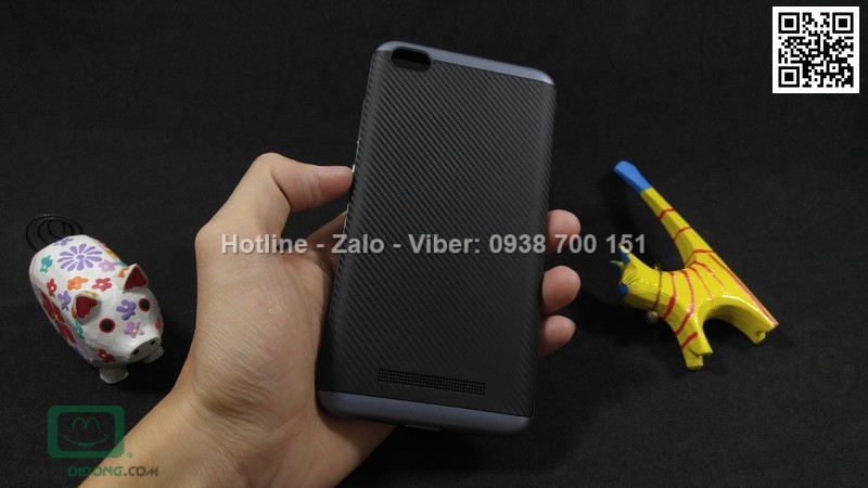 Ốp lưng Xiaomi Redmi 4 Likgus chống sốc vân carbon