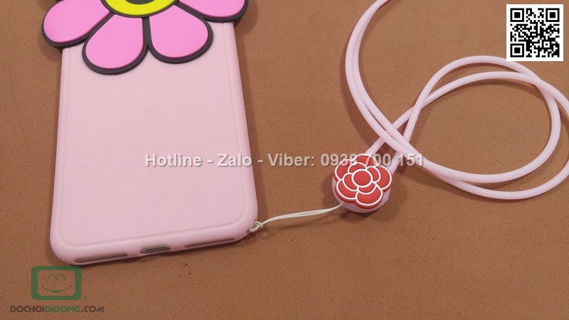 Ốp lưng iPhone 7 Plus dẻo hình thú có dây đeo