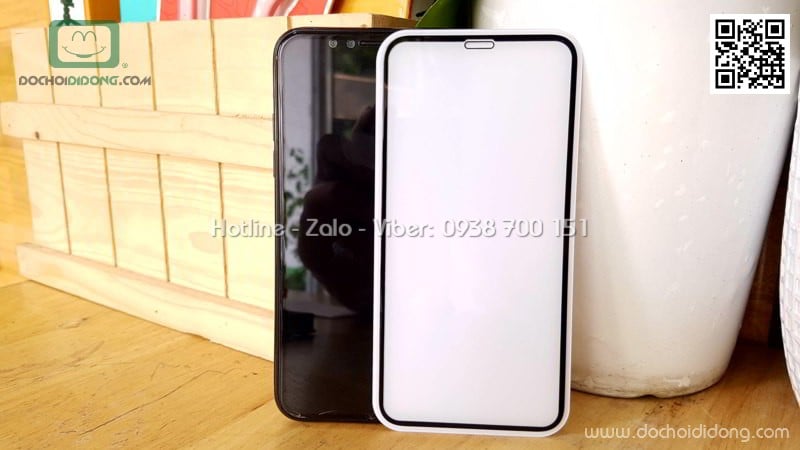 Miếng dán cường lực iPhone X XS Jcpal full màn hình 2.5D chính hãng