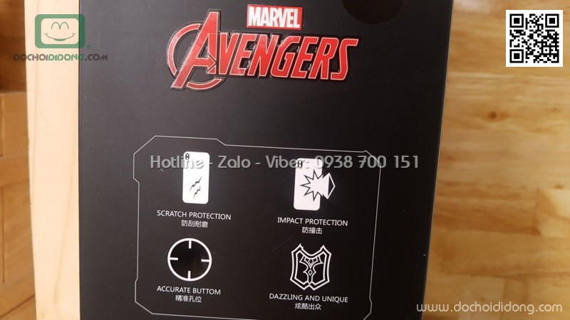 Ốp lưng iPhone X XS Marvel Avengers in 3D 2 lớp