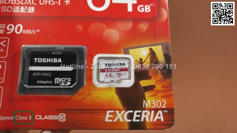 Thẻ nhớ MicroSD Toshiba 64GB Class 10 90MBs